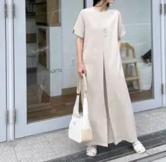 美品　半袖ロングワンピース