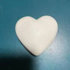ハート型 石粉粘土 ホワイト