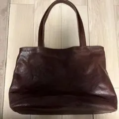ダークブラウン レザー トートバッグ