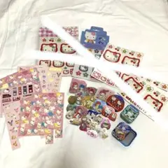 ハローキティシールセット&ミニキティ缶(訳あり)