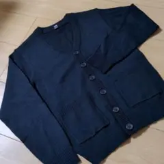 ネイビー ボタン付きカーディガン 130サイズ