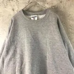 A3345古着　スウェット　グレー　無地　90s Y2K