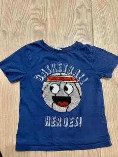 バスケットボールスパンコール Tシャツ 100cm