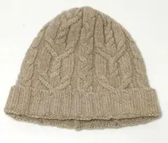極美品★ジョンストンズ★カシミヤ100％ ケーブル ニット帽 イギリス Johnstons of Elgin(ジョンストンズ) カシミア