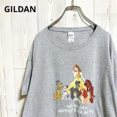 レア柄　GILDAN プリンセスベル ディズニー　美女と野獣　半袖Tシャツ