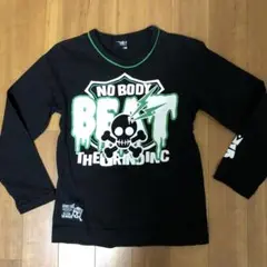 キッズサイズ160 長袖Tシャツ　綿100% 黒