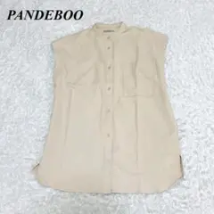 ランデブー ノースリーブブラウス フリーサイズ ベージュ □