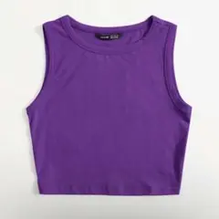 クロップド タンクトップ 紫