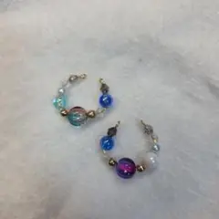 マーブルイヤーカフ　ハンドメイド