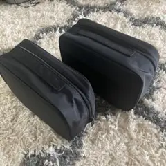 無印良品　メイクポーチ　ナイロンメイクボックス　S 黒　×2