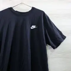 【ナイキ】NIKE　Tシャツ　メンズ　M　ブラック　刺繍ロゴ