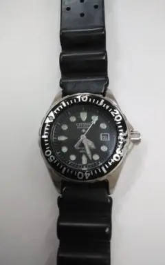 【@くまくま】シチズン AIR DIVER'S C500-Q00125TA JA-1490| シチズン C500 チタン ダイバー 200M デジアナ