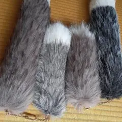 しっぽファーチャームキーホルダー2個セット