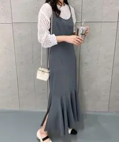 最終値下げ　ECLIN スリットマーメイドキャミワンピース