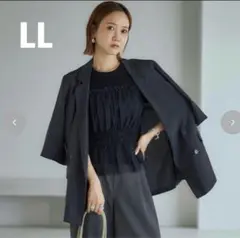 しまむら　mysa 田中里奈 ジャケット 半袖 テーラージャケット LL