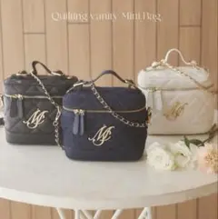 新品タグ付き♡ミストレアス♡キルティングバニティミニバッグ♡ブラック