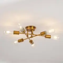 【新品未使用】ペンダントライト ゴールド銅色 北欧風 レトロ