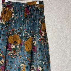 80s 【昭和レトロ】 花柄　ビンテージ　スカート