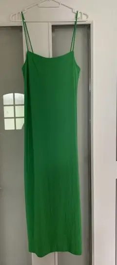 ZARA ザラ　グリーン　ロングワンピース