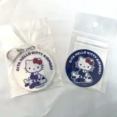 【即購入OK】ハローキティ空港 キーホルダー　ステッカー サンリオ 飛行機