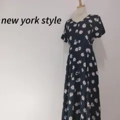 new york style 花柄　総柄　ワンピース 涼しい　夏物　かわいい