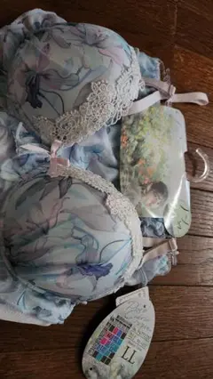 フローラルプリント ブラジャーショーツセット LL