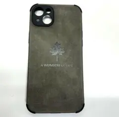 iphone14max用　スウェード調　スマホケース