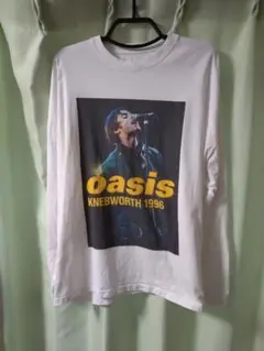 oasis オアシス　リアム 公式　Knebworth 22 Tシャツ L OASIS オアシス (10月 来日 記念 ) - Knebworth Vertical Stripe