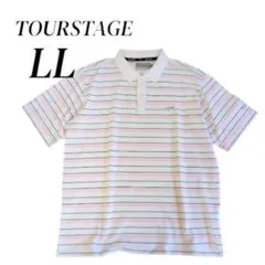 【日本製】ブリヂストン　ツアーステージ　ゴルフウェア　ボーダー　LL