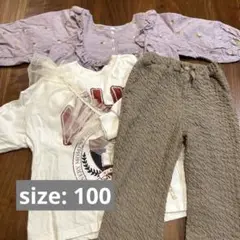 女の子　100 おしゃれ着　3点まとめ売り　長袖　秋冬