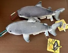 最終価格 ぶるぶる！リアルなサメぬいぐるみ マスコット 2種 セット