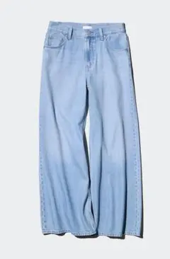 ☆ユニクロ 完売☆ ドレープワイドフレアジーンズ25