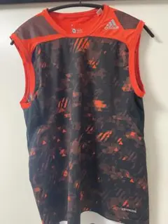 adidas TECHFIT シャツ オレンジ/黒