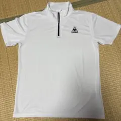ルコック　ホワイト ハーフジップ シャツ　XO
