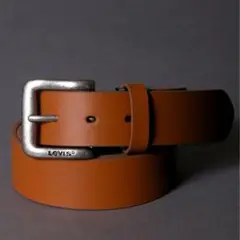 Levi’s/リーバイス 本革 スクエアバックル35mmレザーベルト　ブラウン