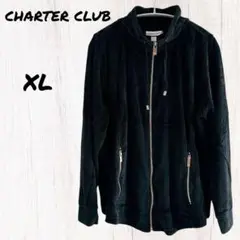 CHARTER CLUB ブラック XL ジップアップブルゾン