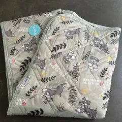 《新品》シングル　パットカバー　シュナウザー柄　 敷布団カバーパット　冷感