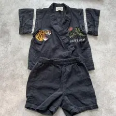 Ｆ.O.KIDS エフオーキッズ　甚平　虎　刺繍