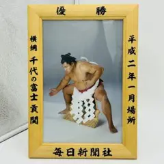 千代の富士　優勝額　ミニチュア　毎日新聞社