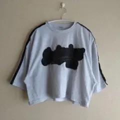 新品＊デニム叩き付けプルオーバー