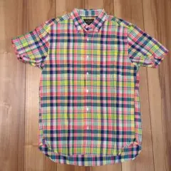BEAMS ＋　半袖チェックシャツ マルチカラー