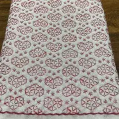 刺し子ふきん　完成品（ときめき六花）