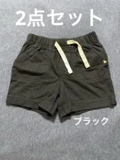 baby gap ☆ブラック、ネイビーショートパンツ2点セット