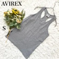 美品✨【AVIREX】タンクトップ ノースリーブ メンズ Sサイズ グレー ジム