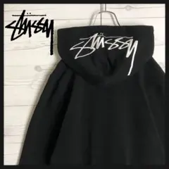 【即完売モデル】stussy フード刺繍ロゴ 超人気 希少 入手困難 パーカー
