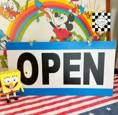 看板①　OPEN CLOSE アメリカン雑貨　プレート　店舗用　ドアプレート