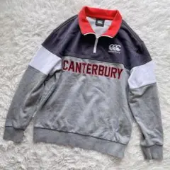 CANTERBURY カンタベリー ロゴ ハーフジップ スウェット トレーナー
