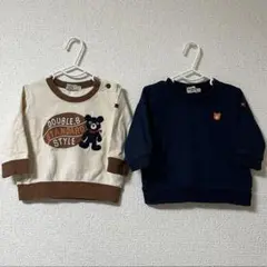 綿100% MIKIHOUSE HOTBISCUITS トレーナー　70cm