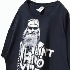 デルタ ダックダイナスティ デカロゴ Tシャツ ブラック 黒 XL 古着