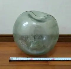 ガラス浮き玉 ガラス玉 浮き球 びん玉 珍品 希少 激レア 凹みがスゴイ